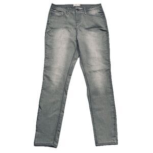 Royalty Skinny Pants 10 (31x30) Gray Lighter Weight High Mid Stretch Womens